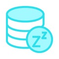Database sleep color line icon Royalty Free Stock Photo