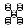 Database software Vector icon which can easily modify or edit Royalty Free Stock Photo