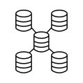 Database software Vector icon which can easily modify or edit Royalty Free Stock Photo