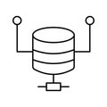 Database software Vector icon which can easily modify or edit Royalty Free Stock Photo