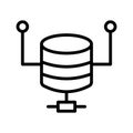 Database software Vector icon which can easily modify or edit Royalty Free Stock Photo