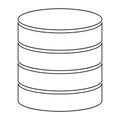 Database storage icon, internet network server cloud data symbol, connection system vector illustration Royalty Free Stock Photo