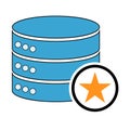 Database storage icon, internet network server cloud data symbol, connection system vector illustration Royalty Free Stock Photo