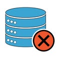 Database storage icon, internet network server cloud data symbol, connection system vector illustration Royalty Free Stock Photo