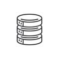 Database storage line icon Royalty Free Stock Photo