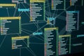 Database structure. Flow chart of a control panel of web site