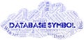 Database Symbol vector word cloud, made with text only. Royalty Free Stock Photo