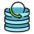 Database sync icon vector flat Royalty Free Stock Photo