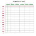 Database table entries or tabular table for data line art vector icon for tech apps and websites.