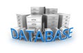 Database text and office containers Royalty Free Stock Photo