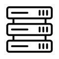 Database thin line vector icon Royalty Free Stock Photo