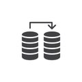 Database transfer files icon vector
