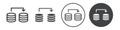 Database transfer files icon Vector logo outline