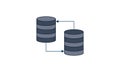 Database Transfer icon.Illustration isolated for graphic and web design.