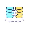 Database transfer RGB color icon