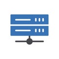 Database vector glyph color icon Royalty Free Stock Photo