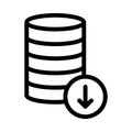 Database thin line vector icon Royalty Free Stock Photo