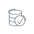 database vector icon isolated on white background. Outline, thin line database icon for website design and mobile, app development Royalty Free Stock Photo