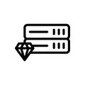 Database vector thin line icon Royalty Free Stock Photo