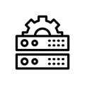 Database vector thin line icon Royalty Free Stock Photo