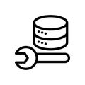 Database vector thin line icon Royalty Free Stock Photo