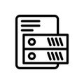 Database vector thin line icon Royalty Free Stock Photo