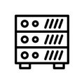 Database vector thin line icon Royalty Free Stock Photo
