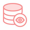 Database view line icon Royalty Free Stock Photo