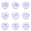 Database web icons, glossy pearl series