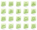 Database web icons, green document series Royalty Free Stock Photo