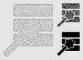 Database Wizard Vector Mesh 2D Model and Triangle Mosaic Icon Royalty Free Stock Photo