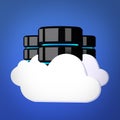 Databases and cloud computing concept Royalty Free Stock Photo