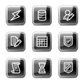 Databse web icons, glossy buttons series Royalty Free Stock Photo