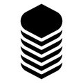 Datacenter, HDD, hard disk drive webhosting icon, symbol. Archive, recovery, mainframe tech, technology icon. Database, databank