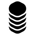 Datacenter, HDD, hard disk drive webhosting icon, symbol. Archive, recovery, mainframe tech, technology icon. Database, databank