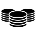 Datacenter, HDD, hard disk drive webhosting icon, symbol. Archive, recovery, mainframe tech, technology icon. Database, databank