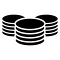 Datacenter, HDD, hard disk drive webhosting icon, symbol. Archive, recovery, mainframe tech, technology icon. Database, databank