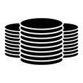 Datacenter, HDD, hard disk drive webhosting icon, symbol. Archive, recovery, mainframe tech, technology icon. Database, databank Royalty Free Stock Photo