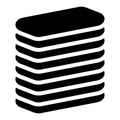 Datacenter, HDD, hard disk drive webhosting icon, symbol. Archive, recovery, mainframe tech, technology icon. Database, databank Royalty Free Stock Photo