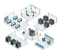 Datacenter Isometric Multistore Composition