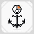 DataDriven Stability Anchor Icon Vector Royalty Free Stock Photo