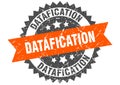 Datafication stamp. datafication grunge round sign. Royalty Free Stock Photo