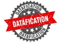 datafication stamp. datafication grunge round sign. Royalty Free Stock Photo