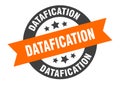 datafication sign. datafication round ribbon sticker. datafication Royalty Free Stock Photo
