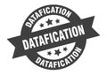 datafication sign. datafication round ribbon sticker. datafication Royalty Free Stock Photo
