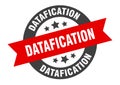 datafication sign. datafication round ribbon sticker. datafication Royalty Free Stock Photo