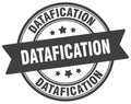 datafication stamp. datafication label on transparent background. round sign Royalty Free Stock Photo
