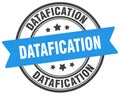 datafication stamp. datafication label on transparent background. round sign Royalty Free Stock Photo