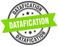 datafication stamp. datafication label on transparent background. round sign Royalty Free Stock Photo