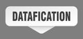 datafication sticker. datafication sign isolated on gray background Royalty Free Stock Photo